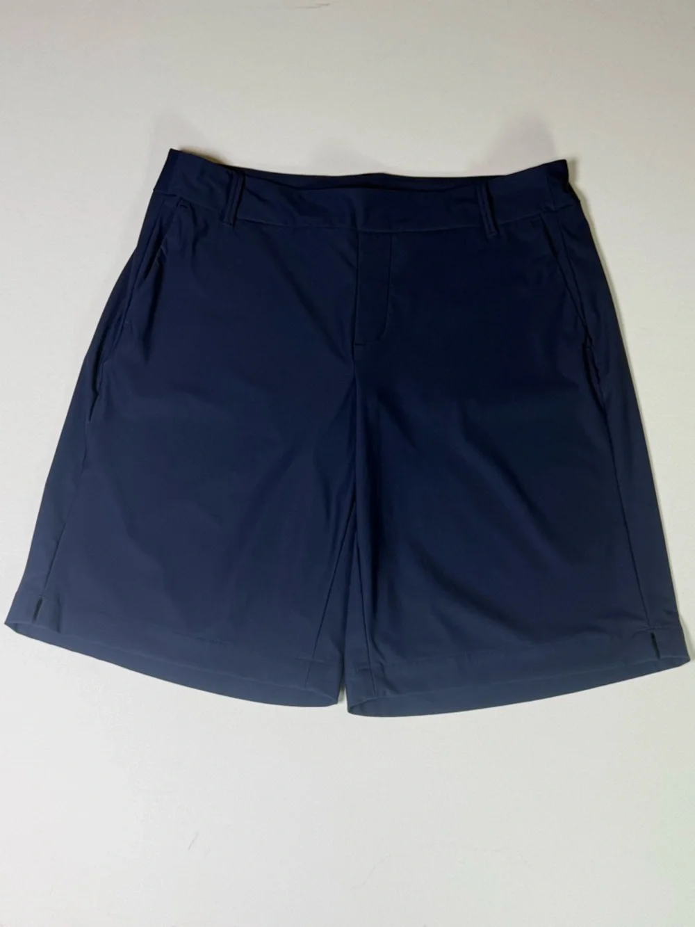 SPANX Navy Tailored Performance Shorts | Size M Stretch‎ Golf Athleisure Comfort